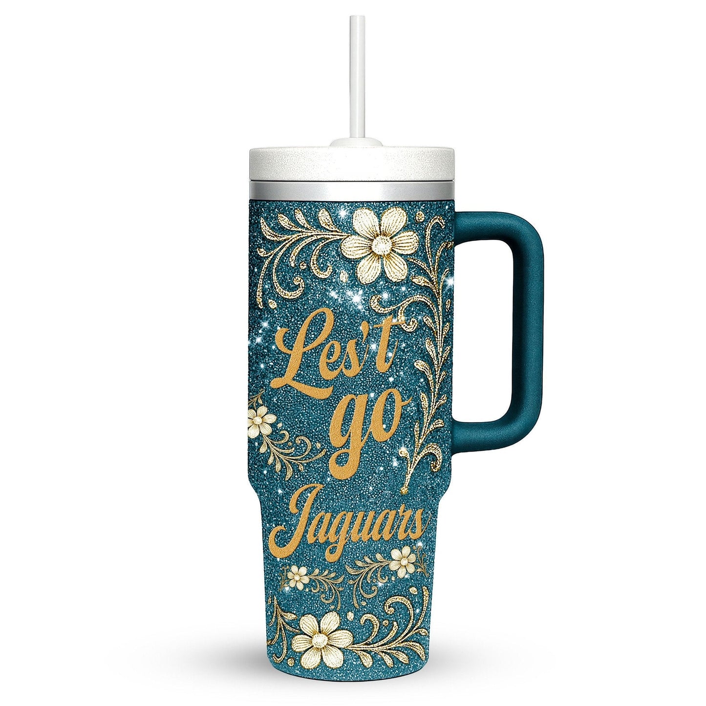 LIMITED EDITION - NEW CUSTOMIZED NFL30 JSJ JACKSONVILLE JAGUARS 40 OZ TUMBLER