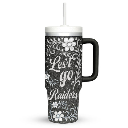 LIMITED EDITION - NEW CUSTOMIZED NFL07 LVR LAS VEGAS RAIDERS 40 OZ TUMBLER