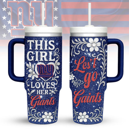 LIMITED EDITION - NEW CUSTOMIZED NFL32 NYG NEW YORK GIANTS 40 OZ TUMBLER