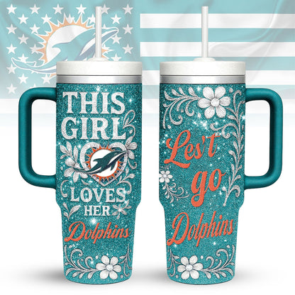 LIMITED EDITION - NEW CUSTOMIZED NFL19 MDP MIAMI DOLPHINS 40 OZ TUMBLER