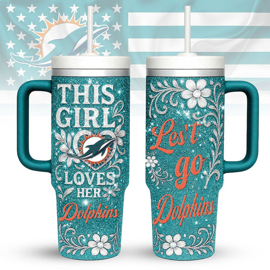 LIMITED EDITION - NEW CUSTOMIZED NFL19 MDP MIAMI DOLPHINS 40 OZ TUMBLER