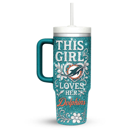 LIMITED EDITION - NEW CUSTOMIZED NFL19 MDP MIAMI DOLPHINS 40 OZ TUMBLER