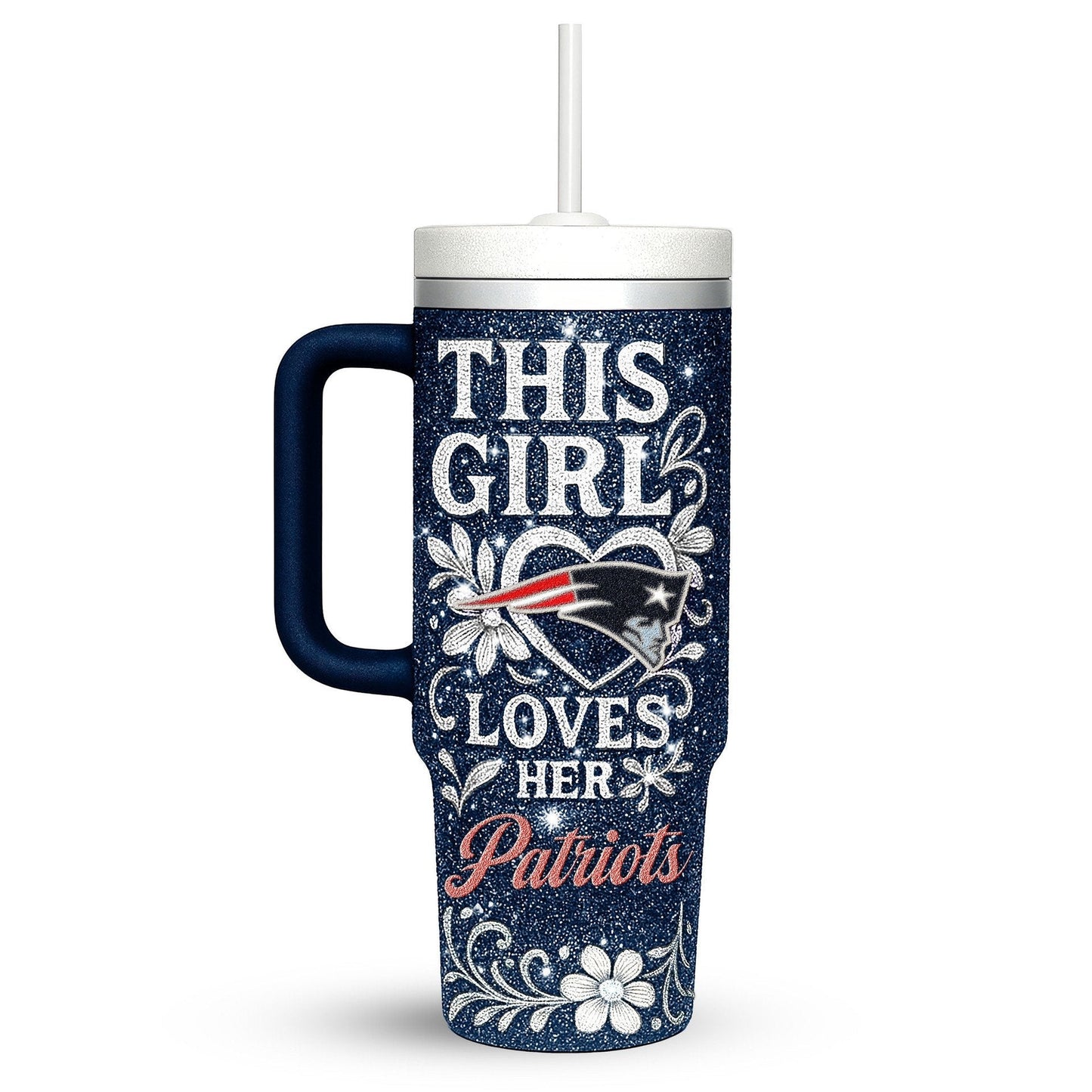 LIMITED EDITION - NEW CUSTOMIZED NFL27 NEP NEW ENGLAND PATRIOTS 40 OZ TUMBLER
