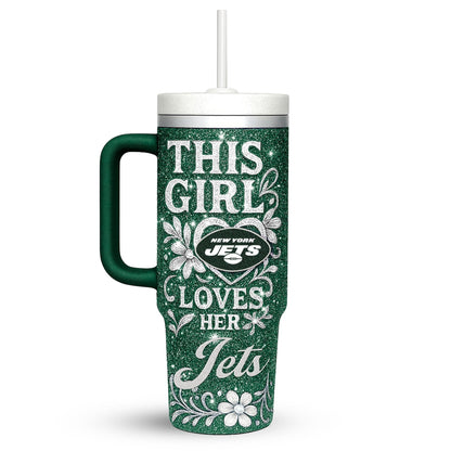 LIMITED EDITION - NEW CUSTOMIZED NFL25 NYJ NEW YORK JETS 40 OZ TUMBLER