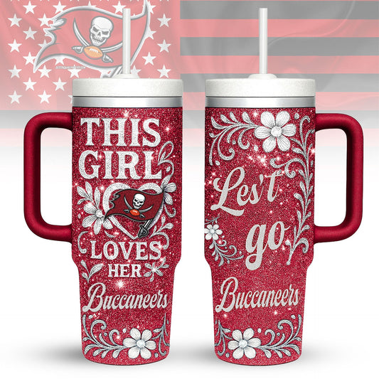 LIMITED EDITION - NEW CUSTOMIZED NFL10 TBB TAMPA BAY BUCCANEERS 40 OZ TUMBLER