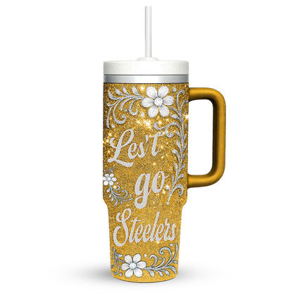 LIMITED EDITION - NEW CUSTOMIZED NFL14 PSB PITTSBURGH STEELERS 40 OZ TUMBLER