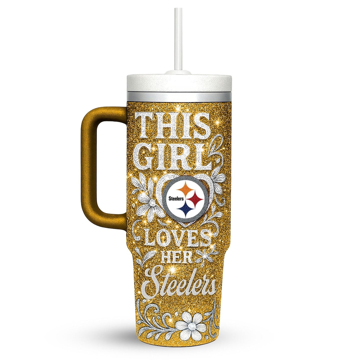 LIMITED EDITION - NEW CUSTOMIZED NFL14 PSB PITTSBURGH STEELERS 40 OZ TUMBLER