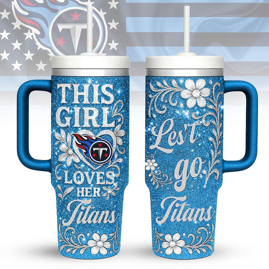 LIMITED EDITION - NEW CUSTOMIZED NFL31 TST TENNESSEE TITANS 40 OZ TUMBLER