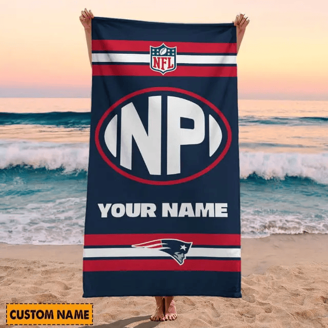 LIMITED EDITION - NEW CUSTOMIZED NFL27 NEP NEW ENGLAND PATRIOTS BEACH & BATH TOWEL (KIDS & ADULTS)