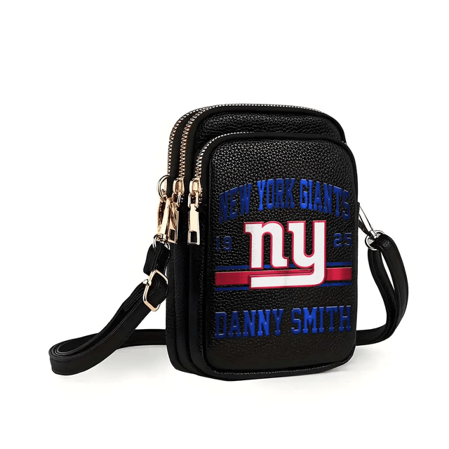 LIMITED EDITION - NEW CUSTOMIZED NFL32 NYG NEW YORK GIANTS LEATHER CROSSBODY BAG