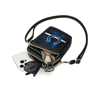 LIMITED EDITION - NEW CUSTOMIZED NFL17 IDC INDIANAPOLIS COLTS LEATHER CROSSBODY BAG