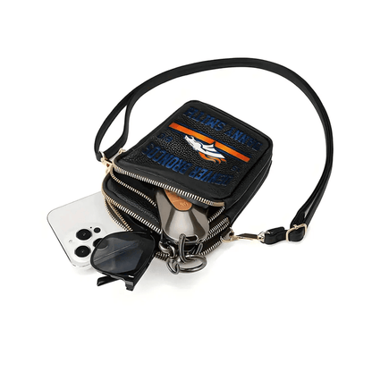 LIMITED EDITION - NEW CUSTOMIZED NFL13 DVB DENVER BRONCOS LEATHER CROSSBODY BAG