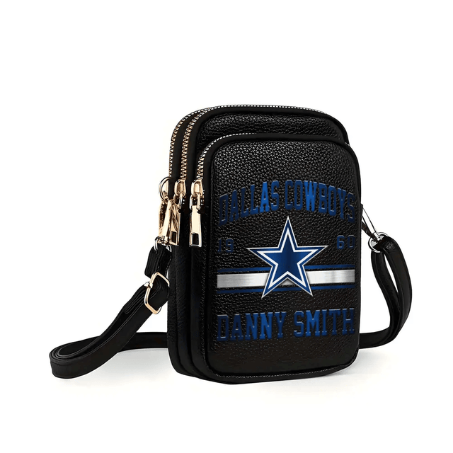 LIMITED EDITION - NEW CUSTOMIZED NFL21 DCB DALLAS COWBOYS LEATHER CROSSBODY BAG