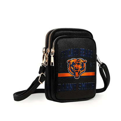 LIMITED EDITION - NEW CUSTOMIZED NFL26 CCB CHICAGO BEARS LEATHER CROSSBODY BAG