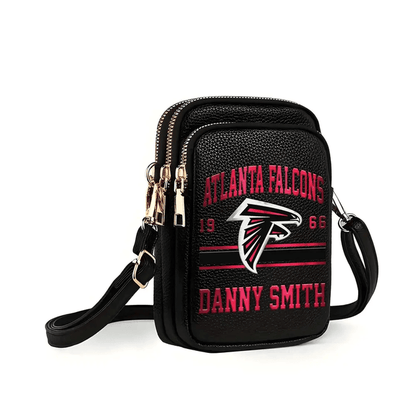 LIMITED EDITION - NEW CUSTOMIZED NFL18 ATF ATLANTA FALCONS LEATHER CROSSBODY BAG