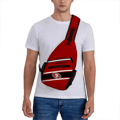 LIMITED EDITION - NEW CUSTOMIZED NFL11 SF49 SAN FRANCISCO 49ERS SLING BAG