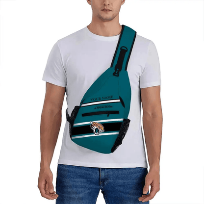 LIMITED EDITION - NEW CUSTOMIZED NFL30 JSJ JACKSONVILLE JAGUARS SLING BAG
