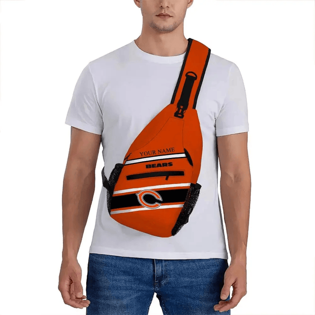 LIMITED EDITION - NEW CUSTOMIZED NFL26 CCB CHICAGO BEARS SLING BAG