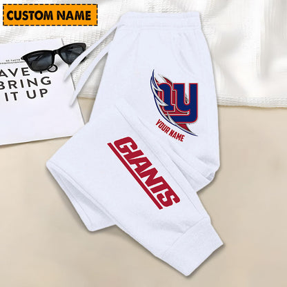 LIMITED EDITION - NEW PERSONALIZED NFL32 NYG NEW YORK GIANTS JOGGERS