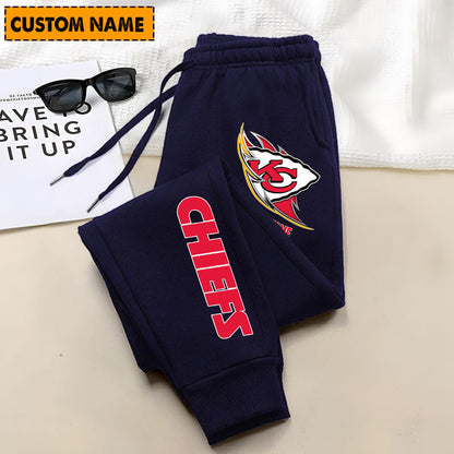 LIMITED EDITION - NEW PERSONALIZED NFL01 KCC KANSAS CITY CHIEFS JOGGERS