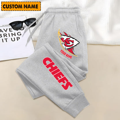 LIMITED EDITION - NEW PERSONALIZED NFL01 KCC KANSAS CITY CHIEFS JOGGERS