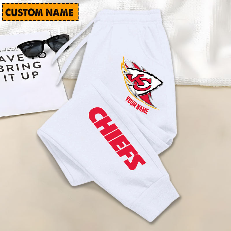 LIMITED EDITION - NEW PERSONALIZED NFL01 KCC KANSAS CITY CHIEFS JOGGERS
