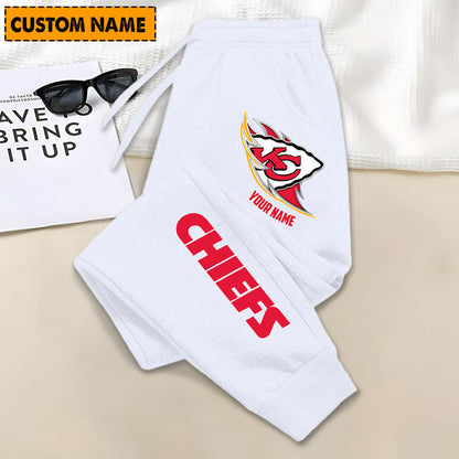 LIMITED EDITION - NEW PERSONALIZED NFL01 KCC KANSAS CITY CHIEFS JOGGERS