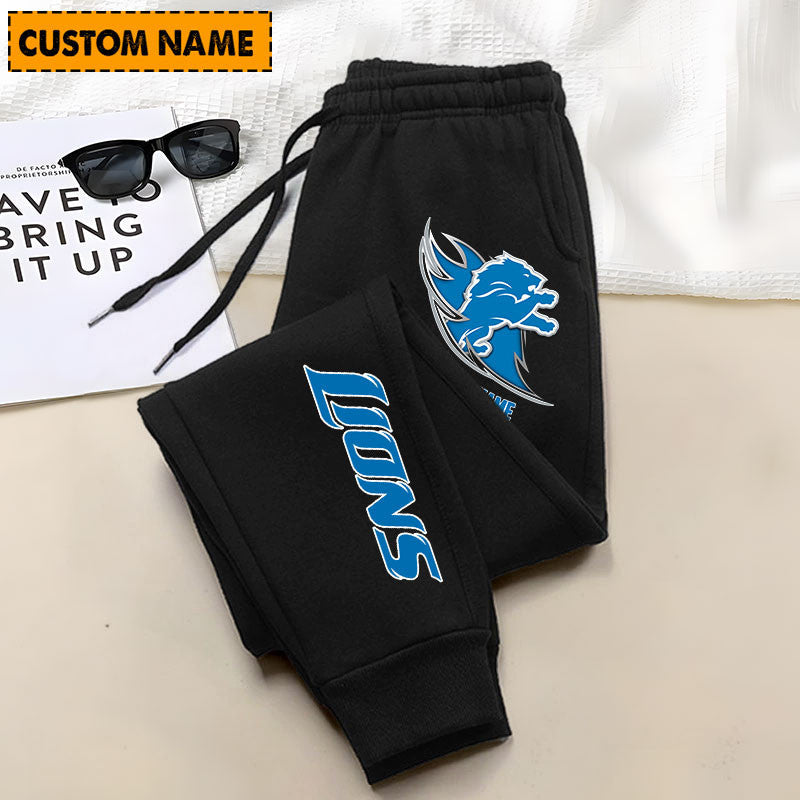 LIMITED EDITION - NEW PERSONALIZED NFL04 DTL DETROIT LIONS JOGGERS
