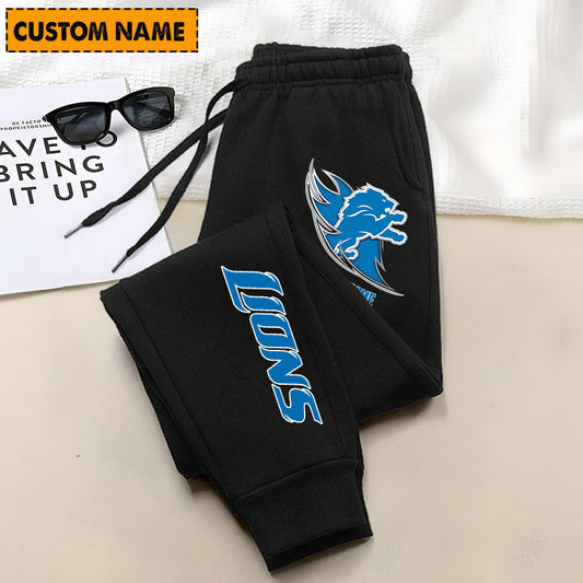 LIMITED EDITION - NEW PERSONALIZED NFL04 DTL DETROIT LIONS JOGGERS