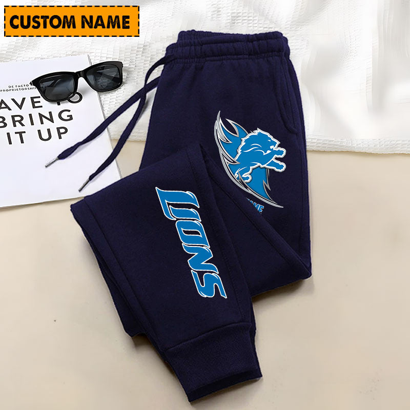 LIMITED EDITION - NEW PERSONALIZED NFL04 DTL DETROIT LIONS JOGGERS