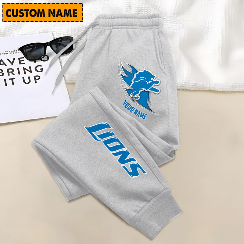 LIMITED EDITION - NEW PERSONALIZED NFL04 DTL DETROIT LIONS JOGGERS