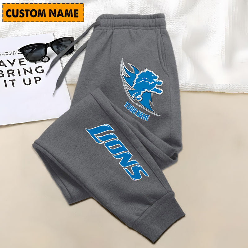 LIMITED EDITION - NEW PERSONALIZED NFL04 DTL DETROIT LIONS JOGGERS