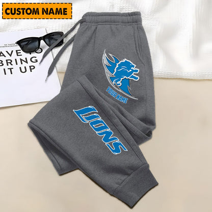 LIMITED EDITION - NEW PERSONALIZED NFL04 DTL DETROIT LIONS JOGGERS
