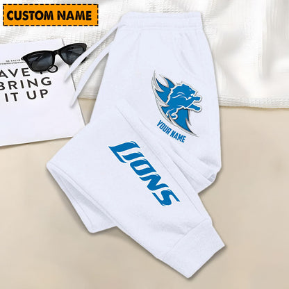 LIMITED EDITION - NEW PERSONALIZED NFL04 DTL DETROIT LIONS JOGGERS