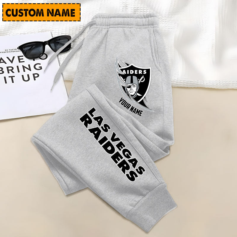 LIMITED EDITION - NEW PERSONALIZED NFL07 LVR LAS VEGAS RAIDERS JOGGERS
