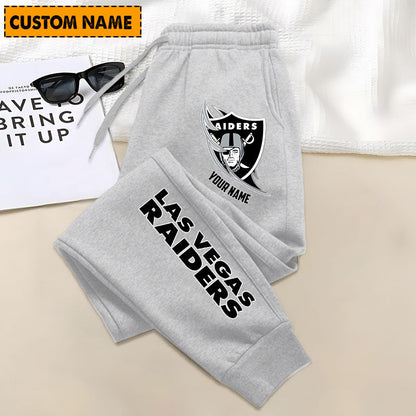 LIMITED EDITION - NEW PERSONALIZED NFL07 LVR LAS VEGAS RAIDERS JOGGERS