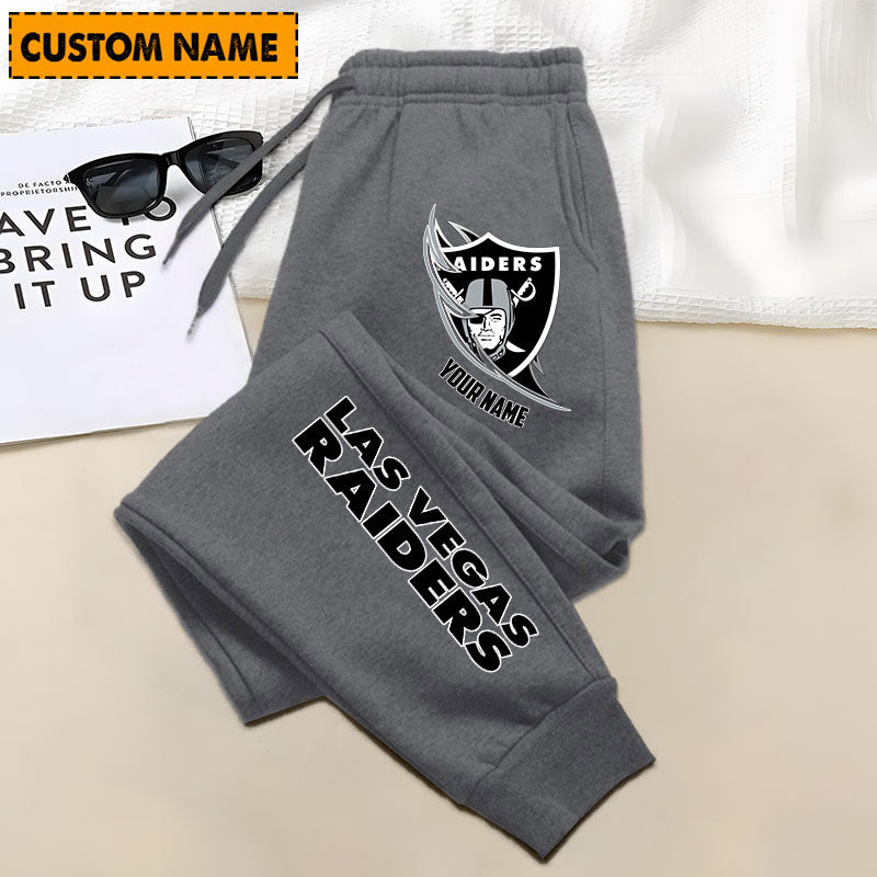LIMITED EDITION - NEW PERSONALIZED NFL07 LVR LAS VEGAS RAIDERS JOGGERS