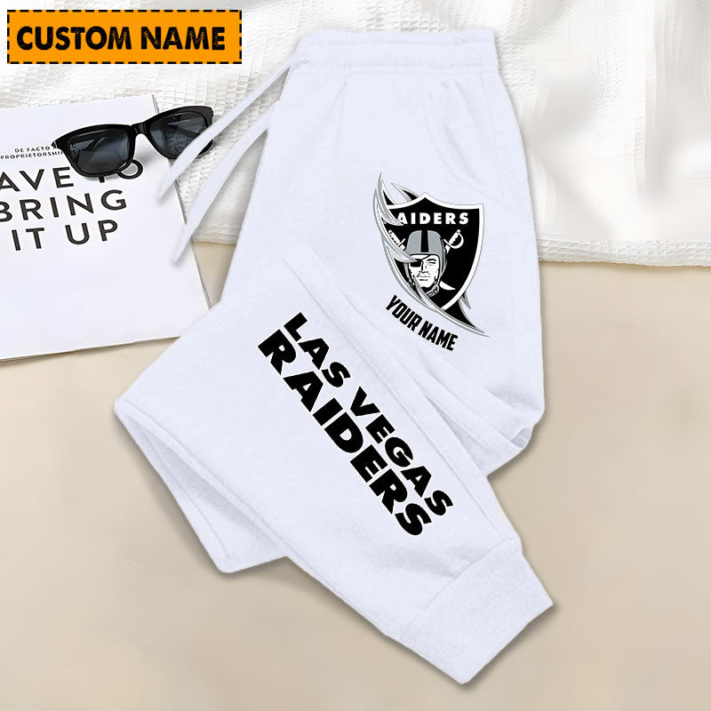 LIMITED EDITION - NEW PERSONALIZED NFL07 LVR LAS VEGAS RAIDERS JOGGERS