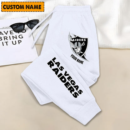 LIMITED EDITION - NEW PERSONALIZED NFL07 LVR LAS VEGAS RAIDERS JOGGERS