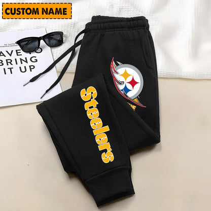 LIMITED EDITION - NEW PERSONALIZED NFL14 PSB PITTSBURGH STEELERS JOGGERS