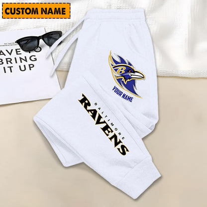 LIMITED EDITION - NEW PERSONALIZED NFL28 BTR BALTIMORE RAVENS JOGGERS