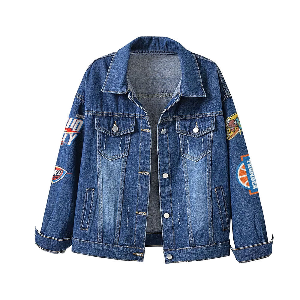 OKC Thunder Special Edition Denim Jacket - Abbey Road Forever Not Just When We Win