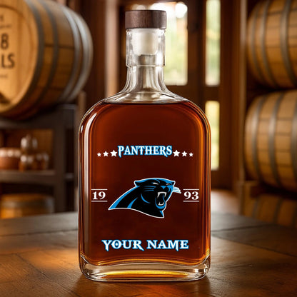 LIMITED EDITION - NEW CUSTOMIZED NFL23 CLP CAROLINA PANTHERS LUXURY WHISKEY BOTTLE 450ML
