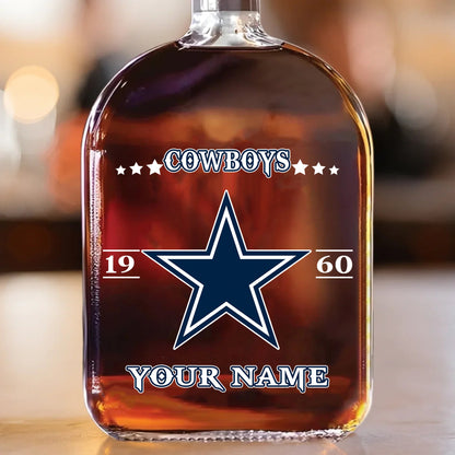 LIMITED EDITION - NEW CUSTOMIZED NFL21 DCB DALLAS COWBOYS LUXURY WHISKEY BOTTLE 450ML