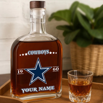 LIMITED EDITION - NEW CUSTOMIZED NFL21 DCB DALLAS COWBOYS LUXURY WHISKEY BOTTLE 450ML