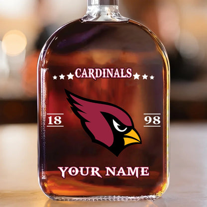 LIMITED EDITION - NEW CUSTOMIZED NFL20 ARC ARIZONA CARDINALS LUXURY WHISKEY BOTTLE 450ML