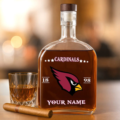 LIMITED EDITION - NEW CUSTOMIZED NFL20 ARC ARIZONA CARDINALS LUXURY WHISKEY BOTTLE 450ML
