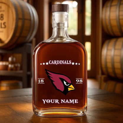 LIMITED EDITION - NEW CUSTOMIZED NFL20 ARC ARIZONA CARDINALS LUXURY WHISKEY BOTTLE 450ML