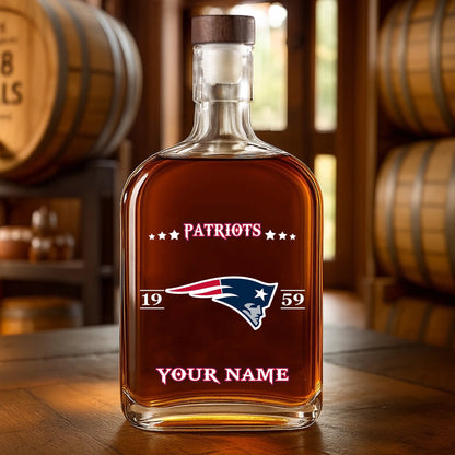 LIMITED EDITION - NEW CUSTOMIZED NFL27 NEP NEW ENGLAND PATRIOTS LUXURY WHISKEY BOTTLE 450ML