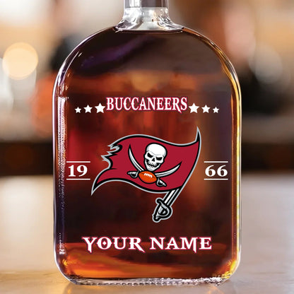 LIMITED EDITION - NEW CUSTOMIZED NFL10 TBB TAMPA BAY BUCCANEERS LUXURY WHISKEY BOTTLE 450ML